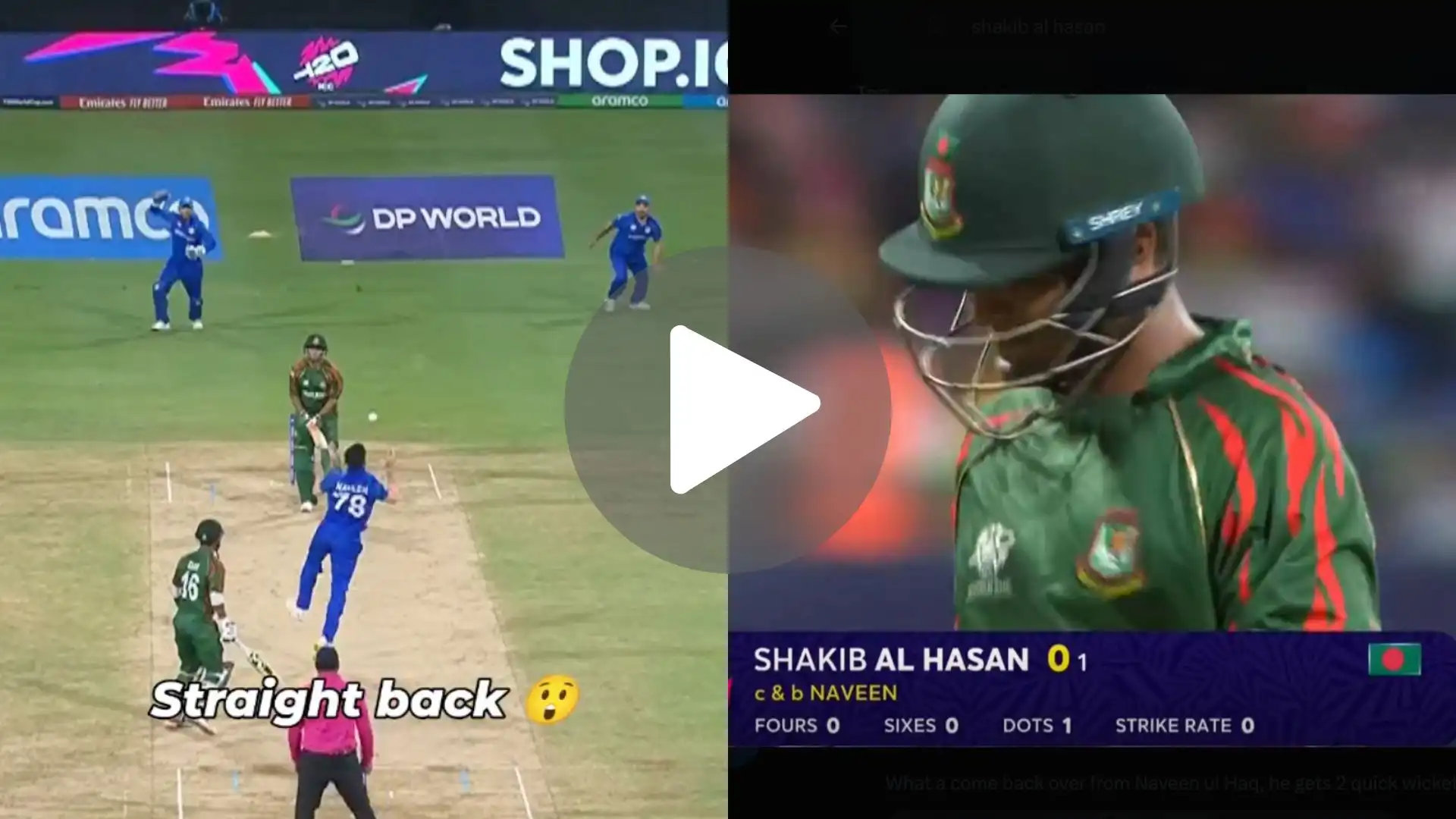 [Watch] Shakib Al Hasan Records A Golden Duck As Naveen's Juggling Catch Sends Him Packing